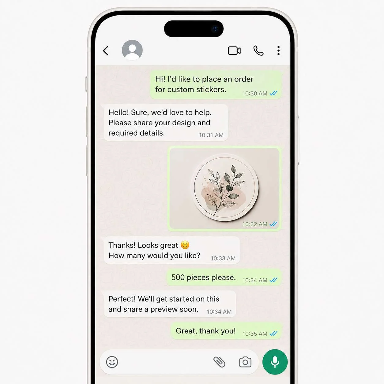 WhatsApp Ordering
